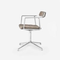 Bild von Vipp 452 Drehstuhlgleiter – Alu/Dunkler Sand