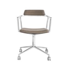 Bild von Vipp 452 Drehstuhl mit Rollen – Aluminium/Dunkelsand