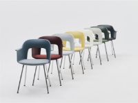 Bild von HAY Layout Sessel 211 H: 79 cm - Schwarz pulverbeschichteter Stahl/Himmelgrau