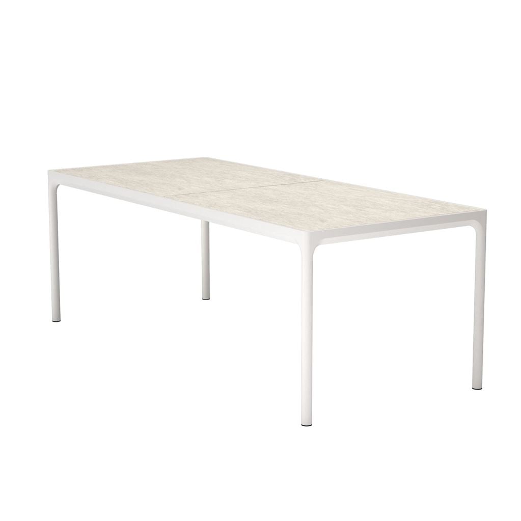 Bild von HOUE Vierer-Keramik-Esstisch 210x90 cm - Muschel/Mattweiß