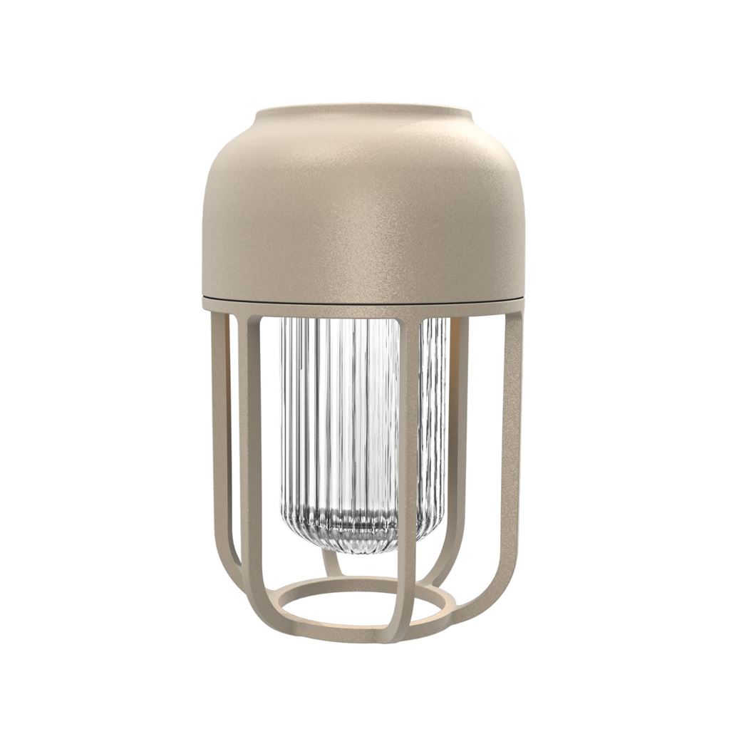 Bild von HOUE Light Nr. 1 Tragbare Außenleuchte H: 21 cm - Aluminium/Beige