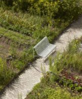 Bild von HAY Palissade Esszimmerbank ohne Armlehne L: 120 cm – Himmelgrau