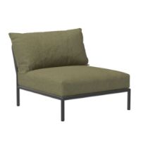 Bild von HOUE Level 2 Lounge-Sessel B: 81 cm - Dunkelgrau/Blattgrün