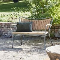 Bild von Mandalay Marguerit Gartenbank L: 112 cm - Teak/Olivgrün