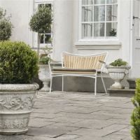 Bild von Mandalay Marguerit Gartenbank L: 112 cm – Teak/Weiß