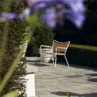 Bild von Mandalay Marguerit Gartenbank L: 112 cm – Teak/Weiß