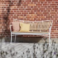 Bild von Mandalay Marguerit Gartenbank L: 143 cm – Teak/Weiß