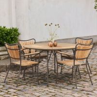 Bild von Mandalay Marguerit Gartentisch Ø: 120 cm - Teak/Mocca