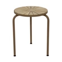 Bild von Mandalay Marguerit Hocker Ø: 32 cm - Teak/Mocca