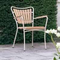 Bild von Mandalay Marguerit Gartenstuhl H: 83 cm - Teak/Taupe