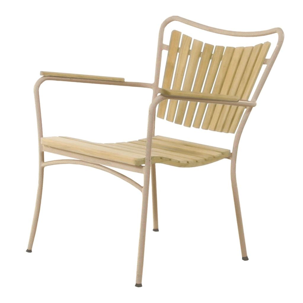 Bild von Mandalay Marguerit Lounge-Sessel, Höhe: 80 cm – Teak/Taupe


