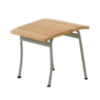 Bild von Mandalay Marguerit Fußhocker, Höhe: 40 cm – Teak/Olivgrün