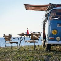 Bild von Mandalay Marguerit Havebord 83x83 cm - Teak/Antracit