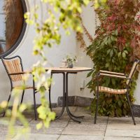 Bild von Mandalay Marguerit Cafétisch Ø: 70 cm - Teak/Anthrazit