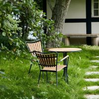 Bild von Mandalay Marguerit Cafétisch Ø: 70 cm - Teak/Anthrazit