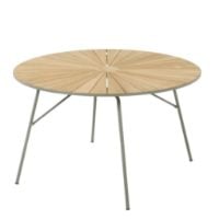 Bild von Mandalay Marguerit Gartentisch Ø: 110 cm - Teak/Olivgrün