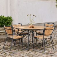 Bild von Mandalay Marguerit Gartentisch Ø: 120 cm - Teak/Anthrazit