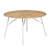 Bild von Mandalay Marguerit Gartentisch Ø: 120 cm - Teak/Weiß
