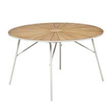 Bild von Mandalay Marguerit Gartentisch Ø: 120 cm - Teak/Weiß