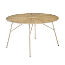 Bild von Mandalay Marguerit Gartentisch Ø: 120 cm - Teak/Taupe