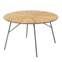 Bild von Mandalay Marguerit Gartentisch Ø: 120 cm - Teak/Olivgrün