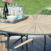 Bild von Mandalay Marguerit Gartentisch Ø: 140 cm - Teak/Anthrazit