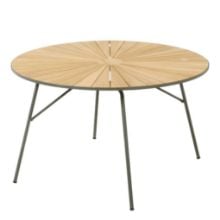 Bild von Mandalay Marguerit Gartentisch Ø: 140 cm - Teak/Olivgrün 

