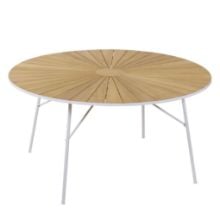 Bild von Mandalay Marguerit Gartentisch Ø: 140 cm - Teak/Weiß