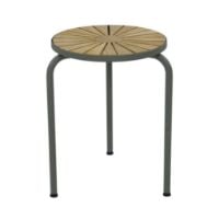Bild von Hocker Mandalay Daisy Ø: 32 cm - Teak/Olivgrün