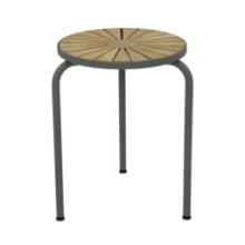 Bild von Hocker Mandalay Daisy Ø: 32 cm - Teak/Olivgrün