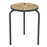 Bild von Mandalay Marguerit Hocker Ø: 32 cm - Teak/Anthrazit