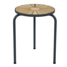 Bild von Mandalay Marguerit Hocker Ø: 32 cm - Teak/Anthrazit