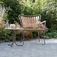 Bild von Mandalay Marguerit Lounge-Sessel, Höhe: 80 cm – Teak/Olivgrün