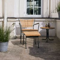 Bild von Mandalay Marguerit Lounge-Sessel, Höhe: 80 cm – Teak/Olivgrün