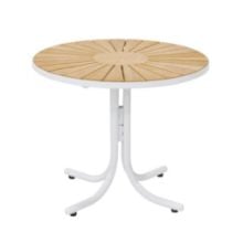 Bild von Mandalay Marguerit Loungetisch Ø: 50 cm - Teak/Weiß