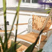 Bild von Mandalay Marguerit Loungetisch Ø: 50 cm - Teak/Weiß