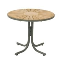 Bild von Mandalay Marguerit Loungetisch Ø: 50 cm - Teak/Olivgrün