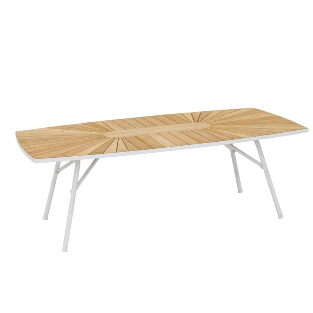 Bild von Mandalay Marguerit Loungebord L: 130 cm - Teak/Hvid