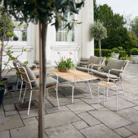 Bild von Mandalay Marguerit Loungebord L: 130 cm - Teak/Hvid