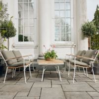 Bild von Mandalay Marguerit Loungebord L: 130 cm - Teak/Hvid