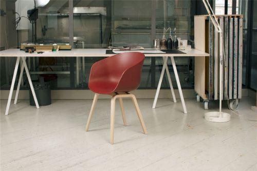 HAY Loop Standtisch 200 x 92,5 cm – Weiß/Weißes Laminat
