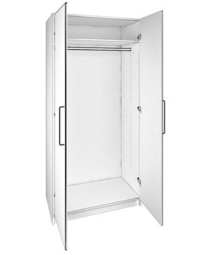 Kaagaard 2102 garderobeskab 102x62x216 cm - Hvid