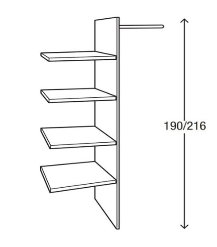 Kaagaard 3152 Inddelingssektion 216x100 cm - Hvid