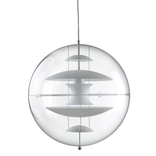 Verpan Verner Panton Globen Ø: 40 cm - Hvid/Glas