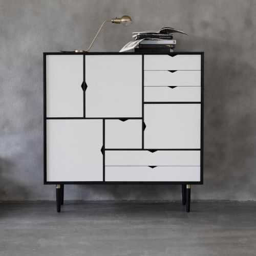 Andersen Furniture S3 Beistelltisch 132x131 cm - Schwarz/Weiße Fronten