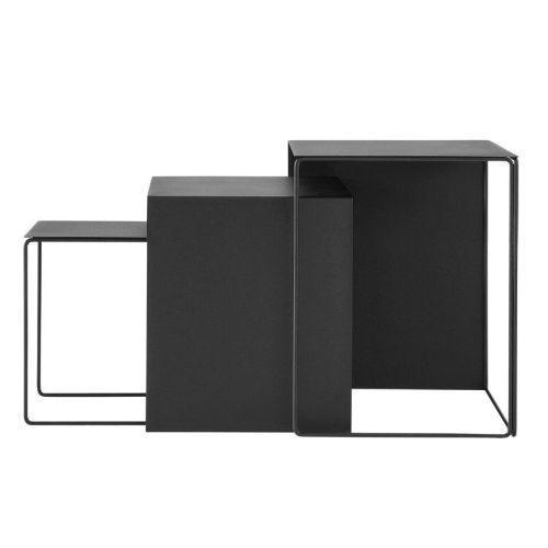Ferm Living Cluster Tables sæt af 3 - Black