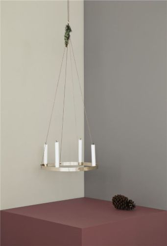 Ferm Living Kerzenhalter Kreis Groß Ø: 38 cm - Messing