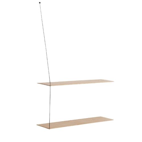 Woud Stedge Shelf 2.0 L: 80 cm - White Pigmented Laquered Oak 