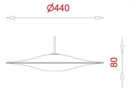 Piet Hein Sinus 440 Pendelleuchte LED 10,5 W Ø: 44 cm – Opal/weißes Kabel
