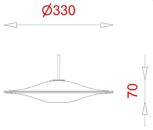 Piet Hein Sinus 330 Pendelleuchte LED 7,5 W Ø: 33 cm – Opal/weißes Kabel